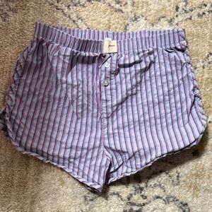 Eyeshadow Striped Pajama Bottoms - Blue and Pink